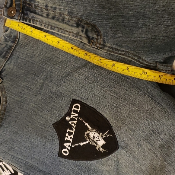 LE MORE Womens NFL Patches Jeans, Size 39X33 - Picture 5 of 10